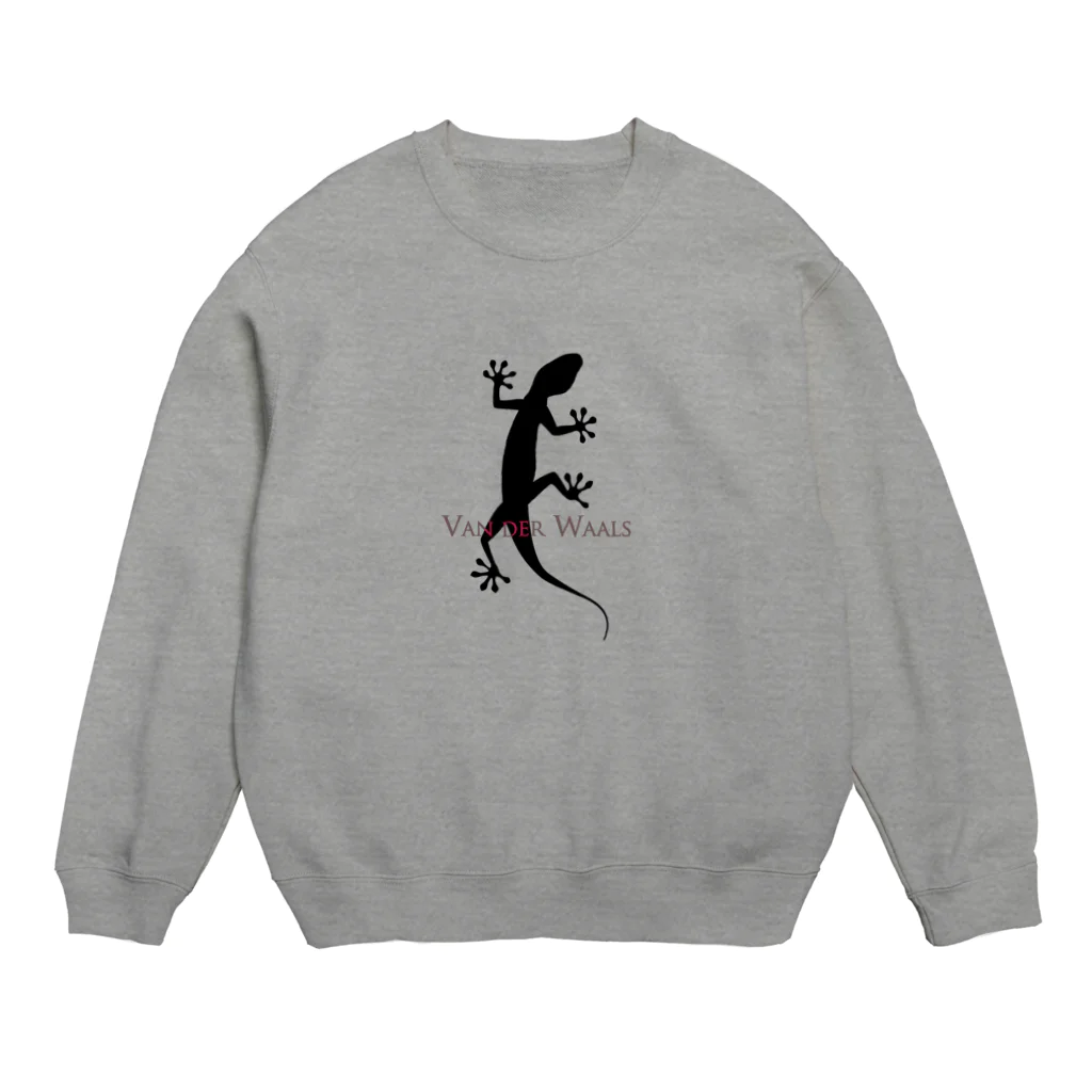 VanderWaalsのヤモリシルエット_ロゴ入り Crew Neck Sweatshirt