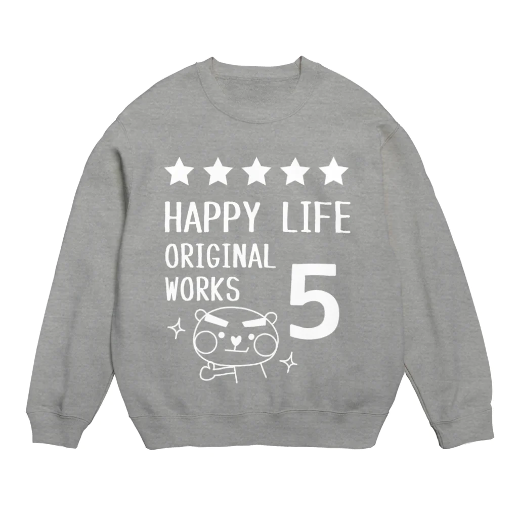 red smileの太眉ホワイティ Crew Neck Sweatshirt