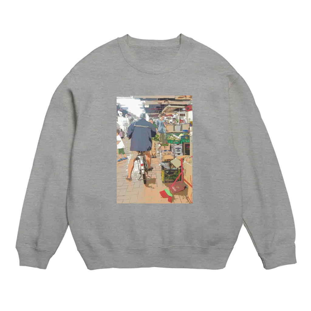 キリトル日常展(店)の地下生鮮食品街 Crew Neck Sweatshirt