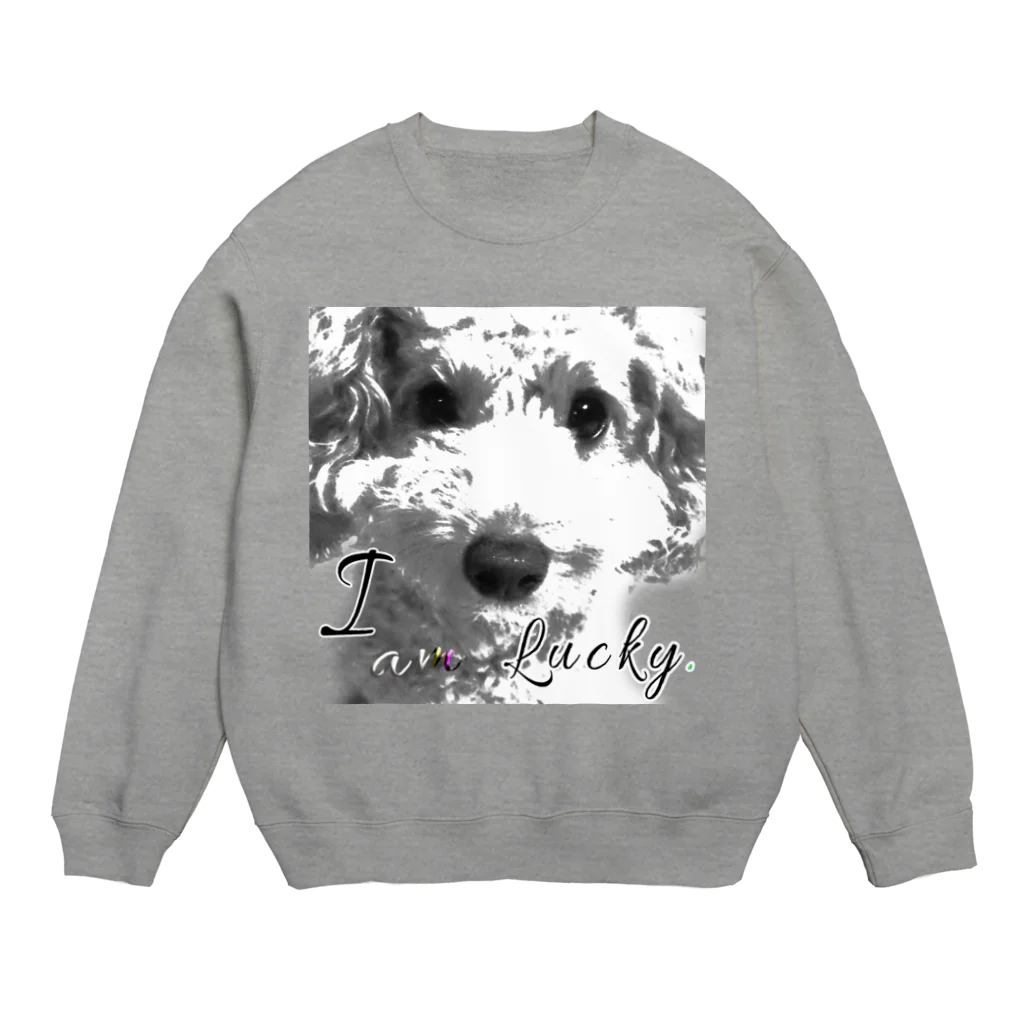 田中商店 SUZURI店のI am Lucky 2. Crew Neck Sweatshirt