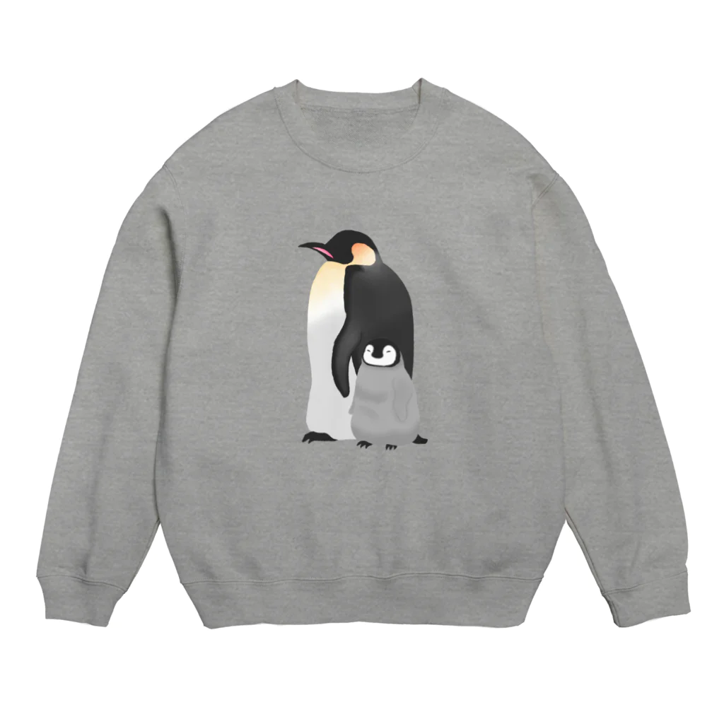 のらにゃすの皇帝ペンギン親子 Crew Neck Sweatshirt