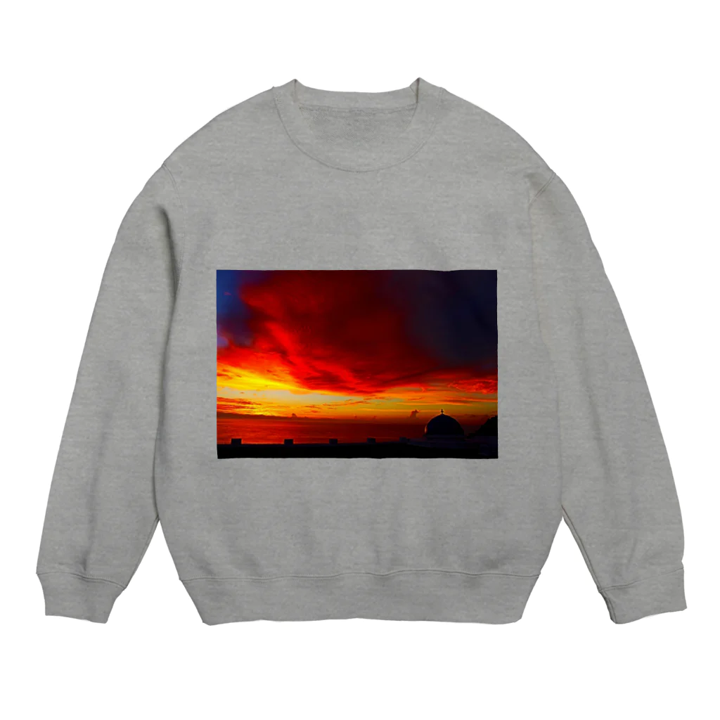 プンプンのお店の紅い太平洋 Crew Neck Sweatshirt