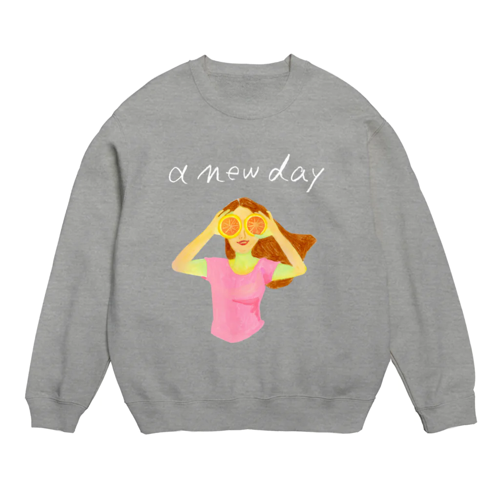 matsuorrrのa new day　濃いTシャツ用 Crew Neck Sweatshirt