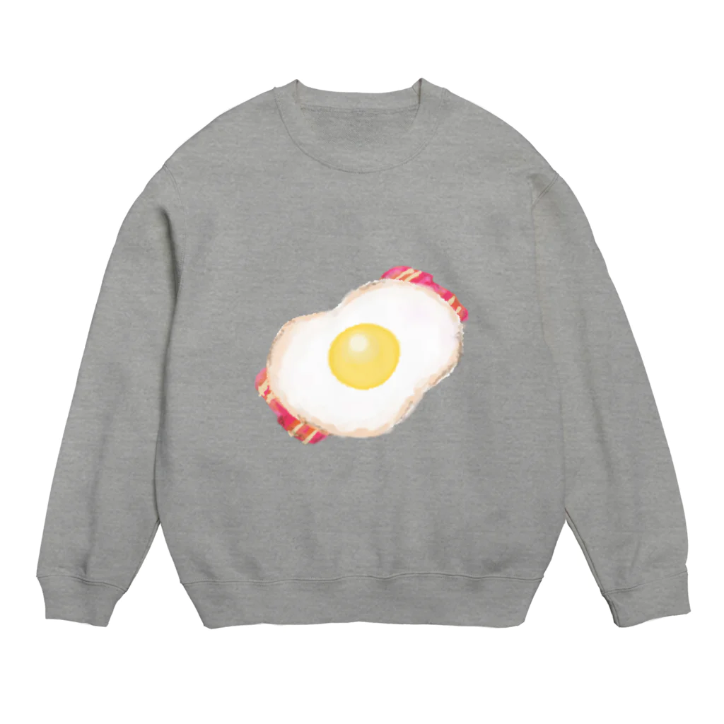 くろすけのベーコンエッグ Crew Neck Sweatshirt