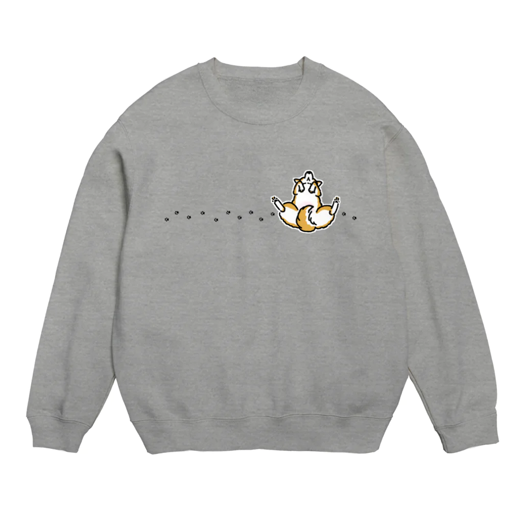 真希ナルセ（マキナル）の休憩中（足あと・赤柴） Crew Neck Sweatshirt