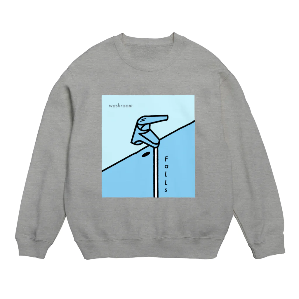 モーモーポルレノンの『洗面所の滝』 Crew Neck Sweatshirt