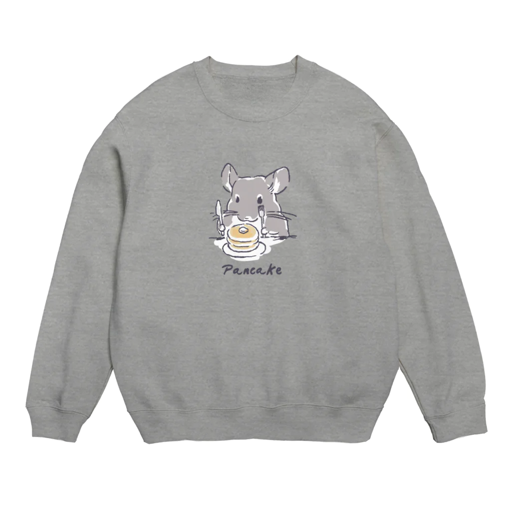 チンチラ雑貨MarkCrownのパンケーキチンチラちゃん Crew Neck Sweatshirt