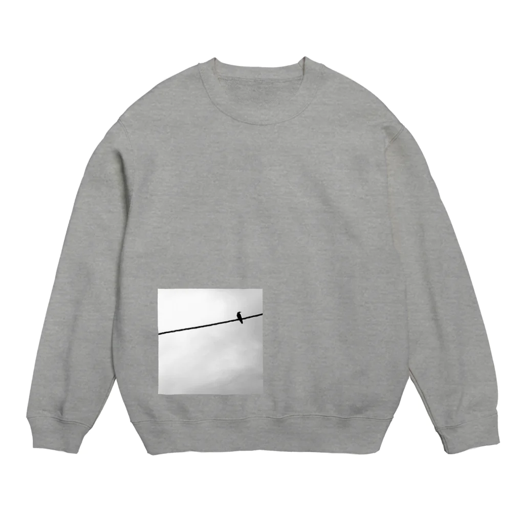 ひかりのおそとのカラス Crew Neck Sweatshirt