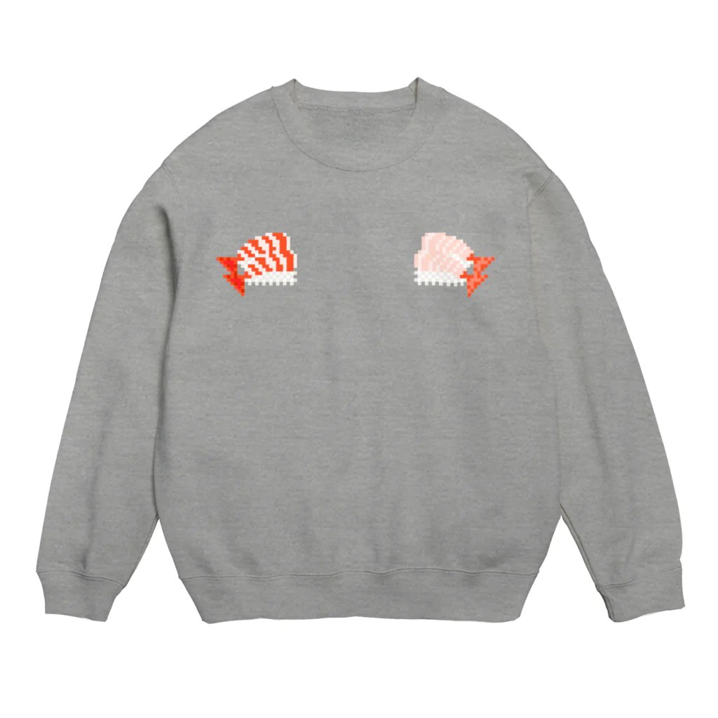 蛇口〆太のお店のお寿司・えび（ゆでと生） Crew Neck Sweatshirt