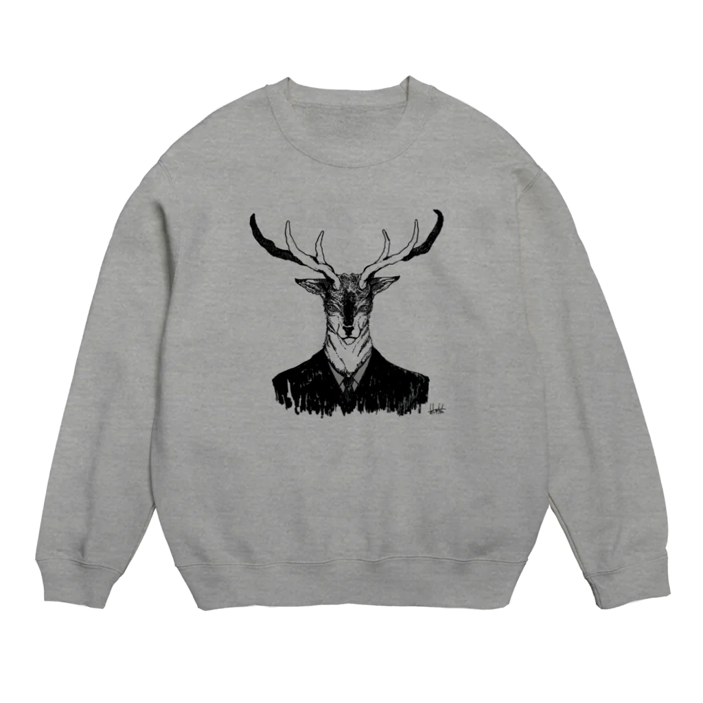 あしゅらんの「鹿」　スウェット Crew Neck Sweatshirt