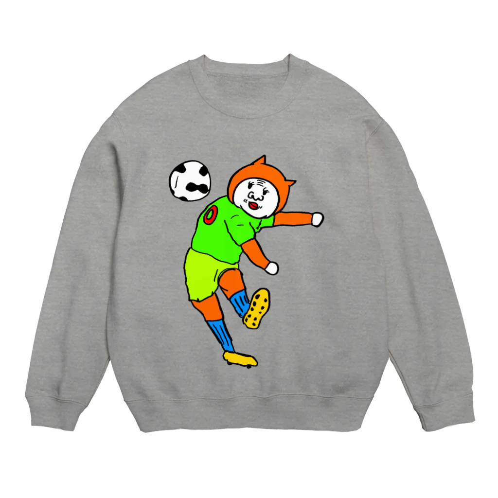 右手リアンうめもと公式のフリーキッカーババちゃん Crew Neck Sweatshirt