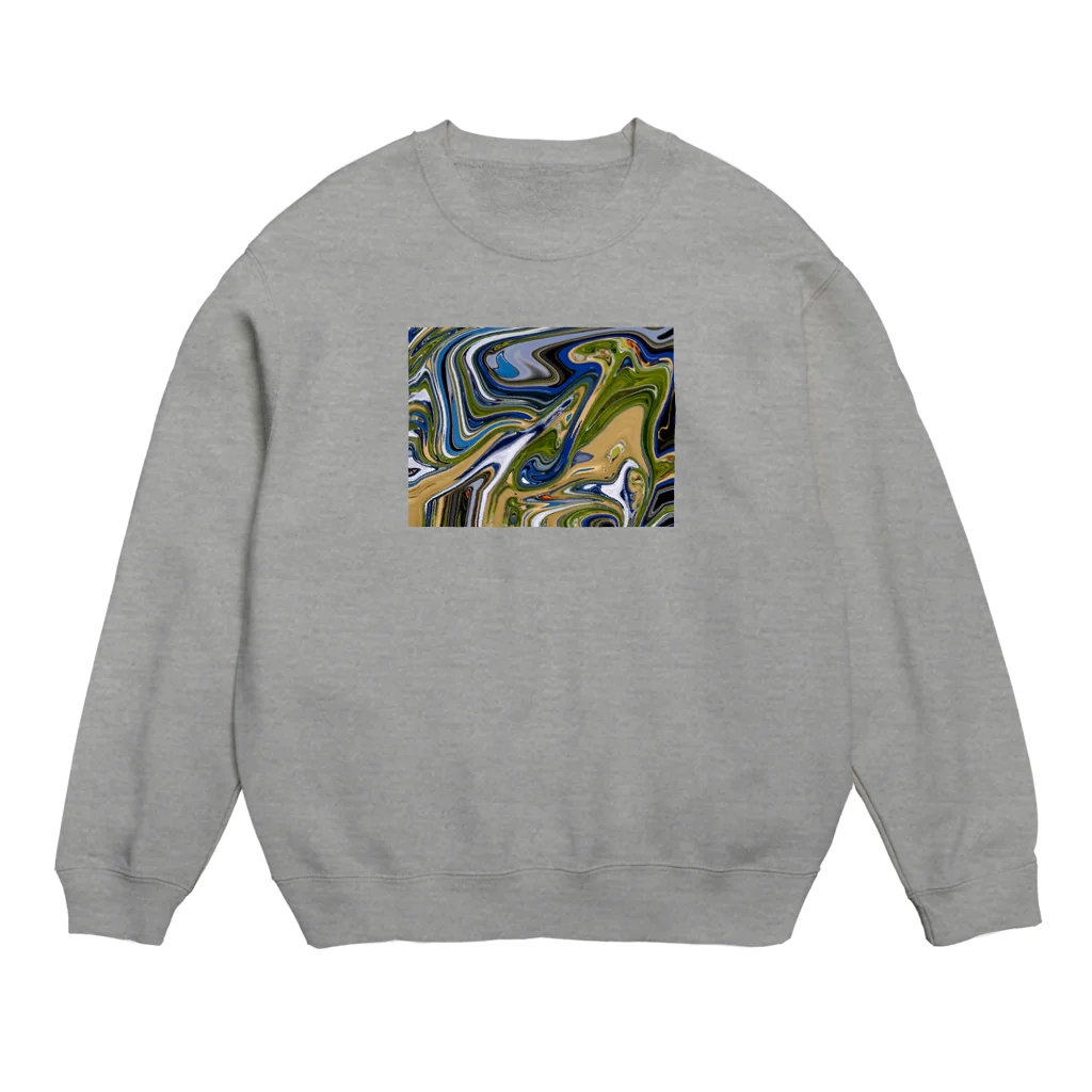 kawa2005のイラストグッズの大地のうねり Crew Neck Sweatshirt