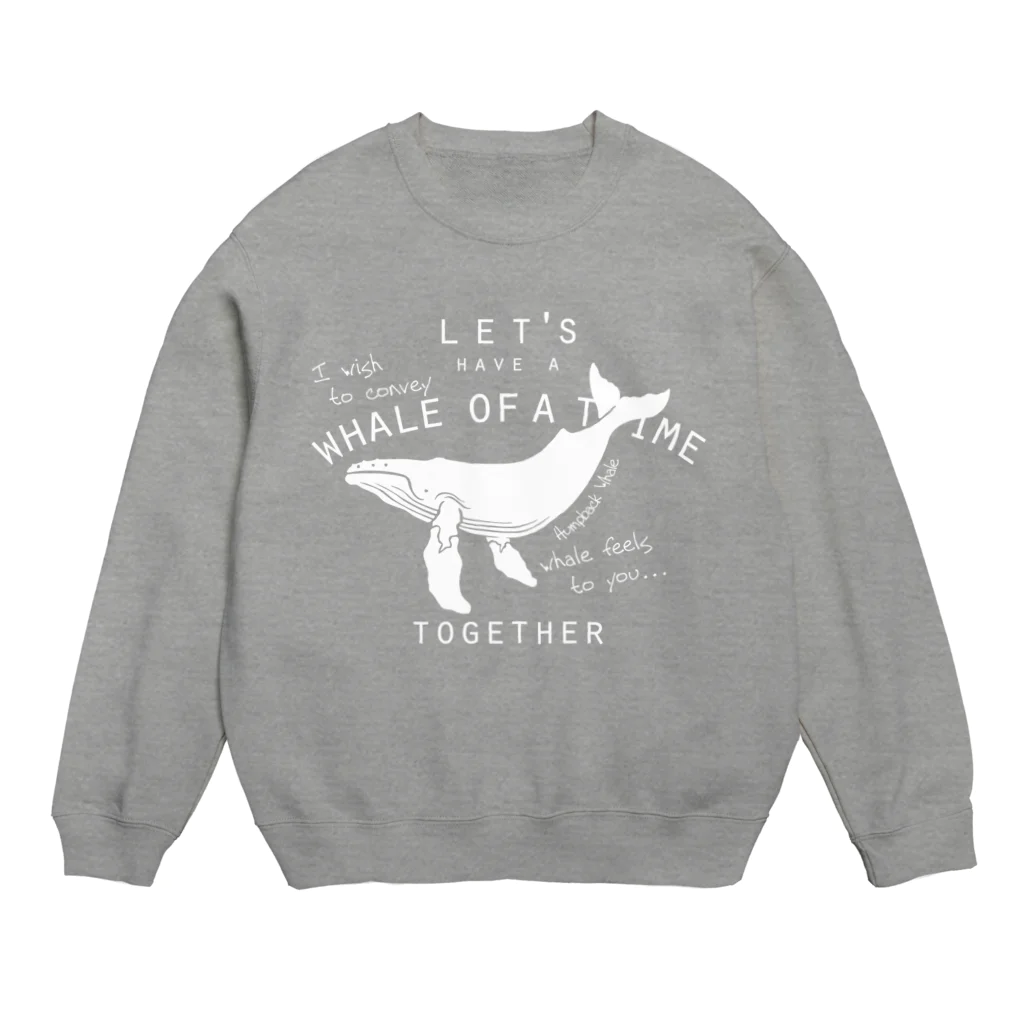 クジラの雑貨屋さん。のザトウクジラ Crew Neck Sweatshirt