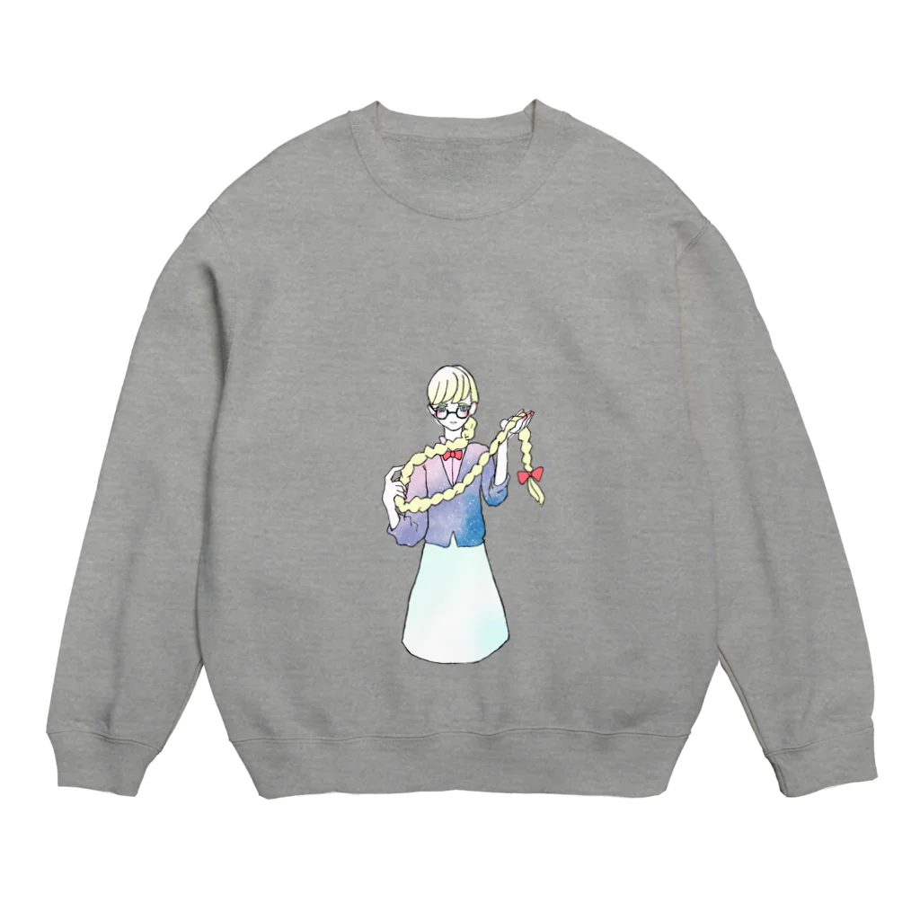 イトゥちゃんの文学少女 Crew Neck Sweatshirt