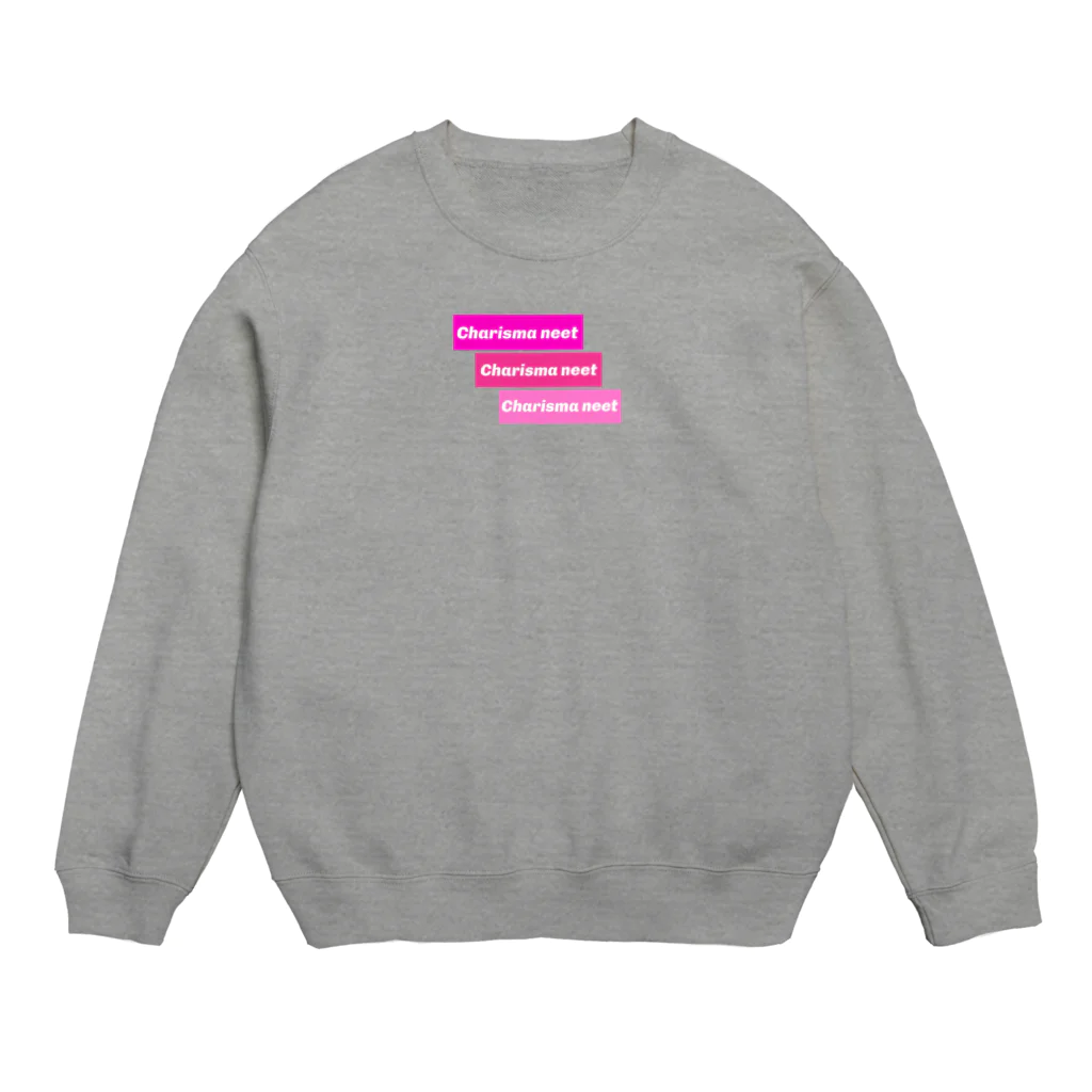 カリスマニートのCharisma neet ピンク3ボックス Crew Neck Sweatshirt