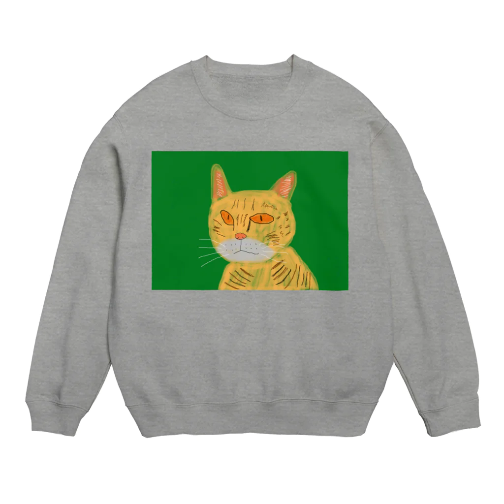 白井　快士の猫 Crew Neck Sweatshirt