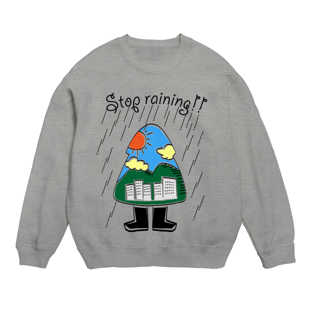 ナントカのStop raining!! (colorful) Crew Neck Sweatshirt