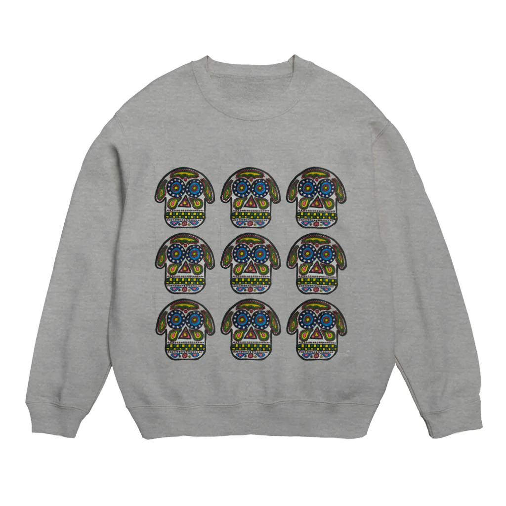 deep_sbのdeep sb mexican skull sweat Crew Neck Sweatshirt