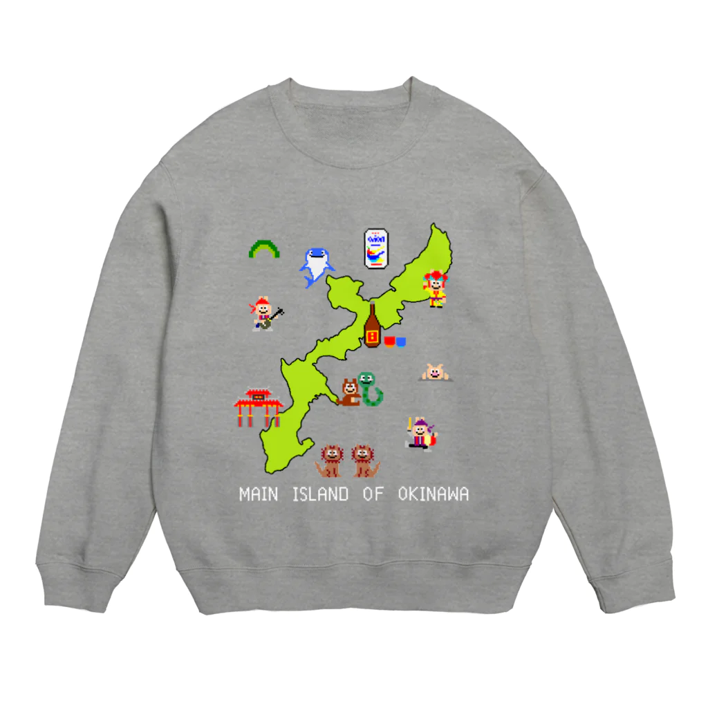 decoppaの沖縄本島マップ Crew Neck Sweatshirt