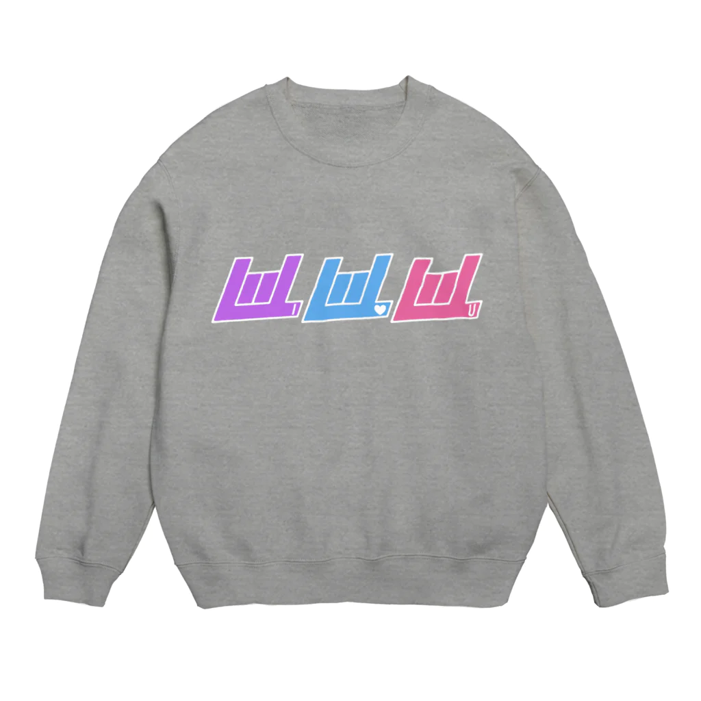 yuiの3色のあいしてる Crew Neck Sweatshirt