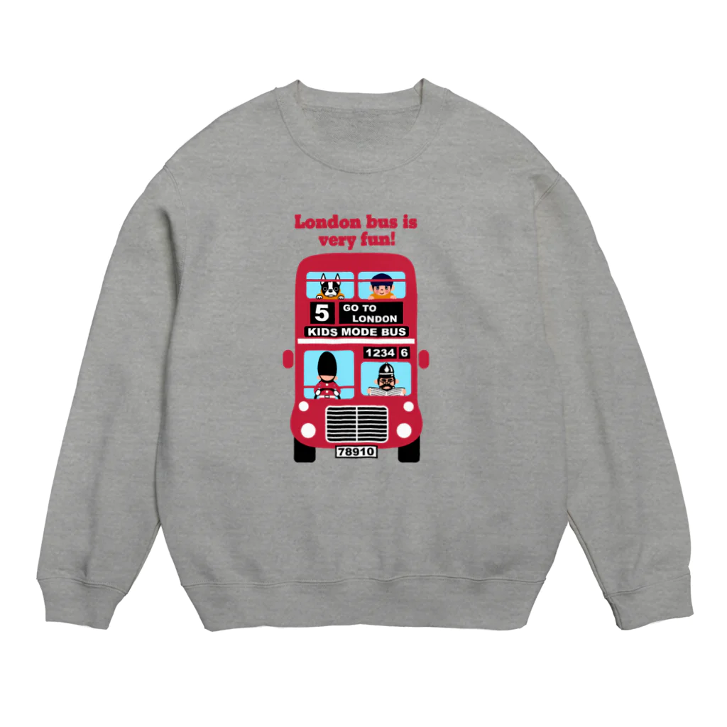 キッズモード某の楽しいロンドンバス♪ Crew Neck Sweatshirt