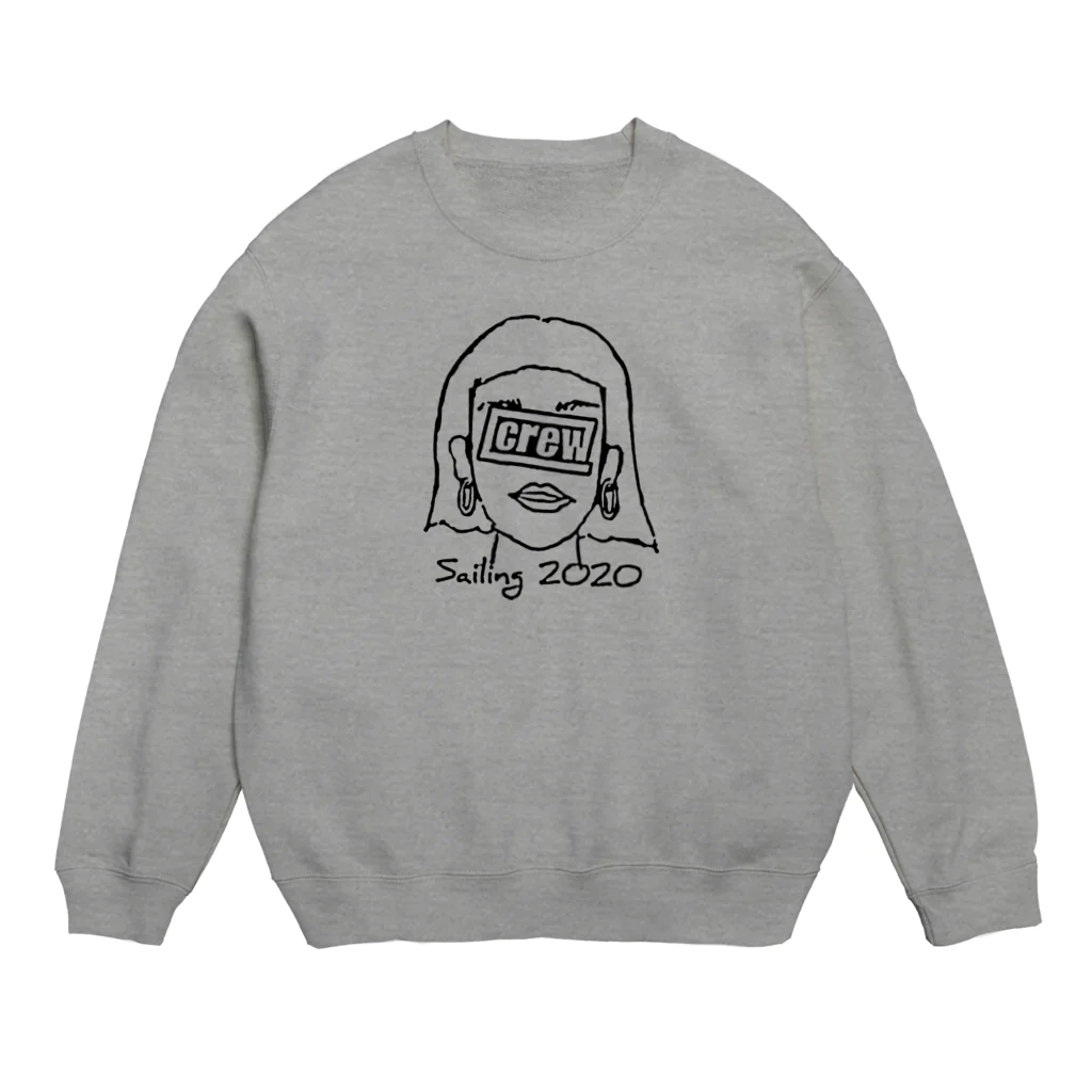 crew×Sailing2020のモノトーン　ガール Crew Neck Sweatshirt