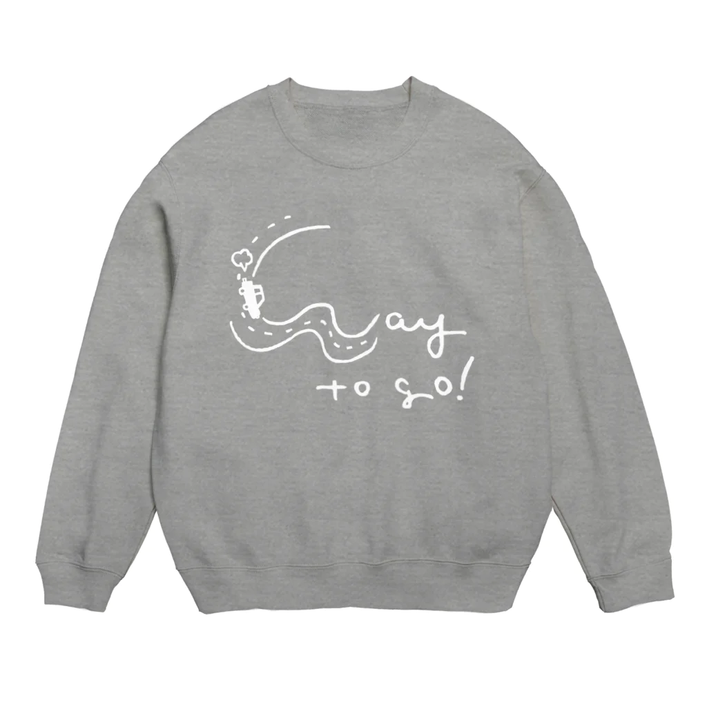 waytogodesignのwaytogo!−ホワイト− Crew Neck Sweatshirt