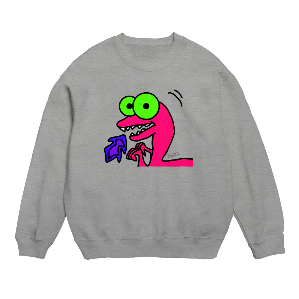 Solua〜ソルーア〜の恐竜のチラーミィ Crew Neck Sweatshirt