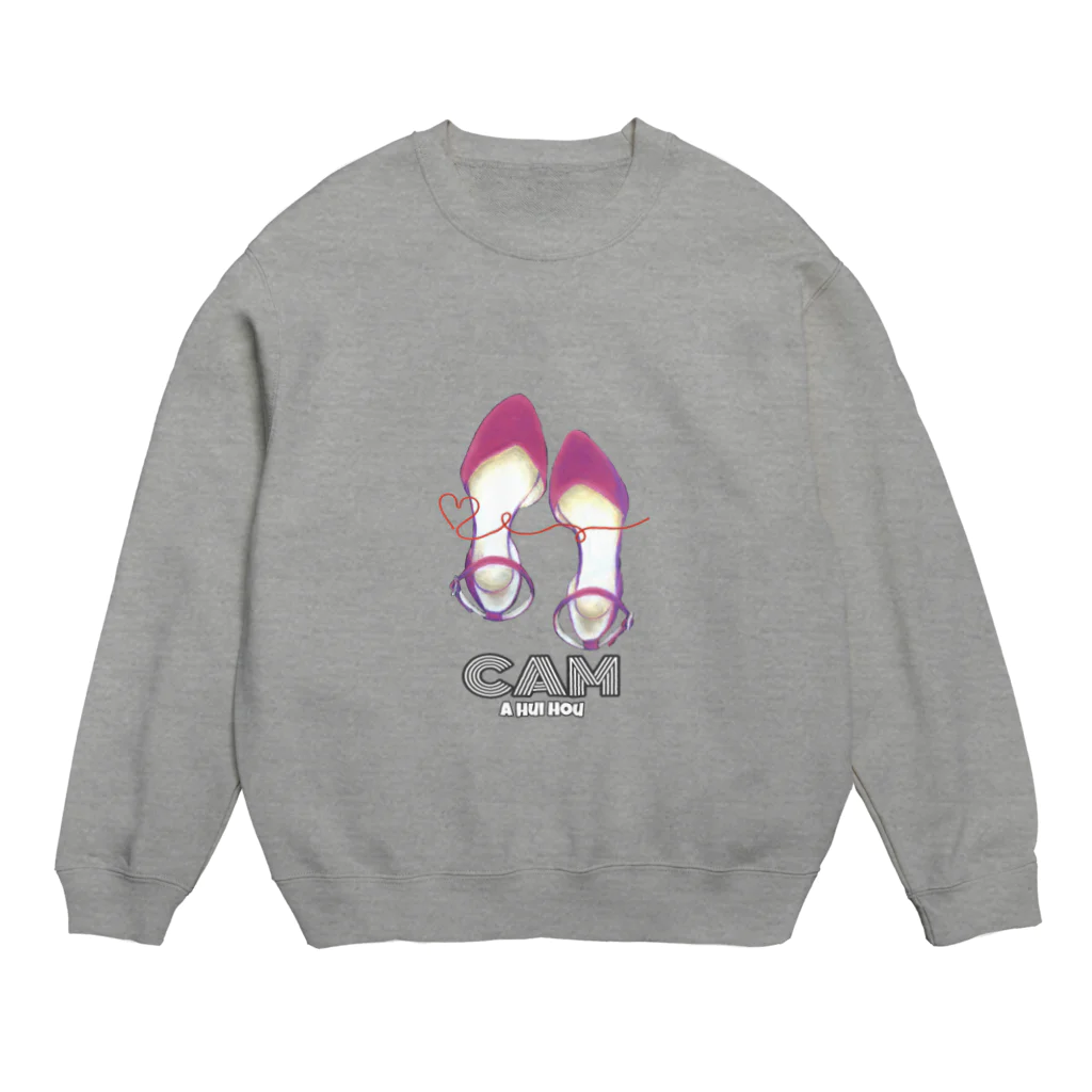 アトリエ チョークアートmili のチョークアート ピンクパンプス Crew Neck Sweatshirt