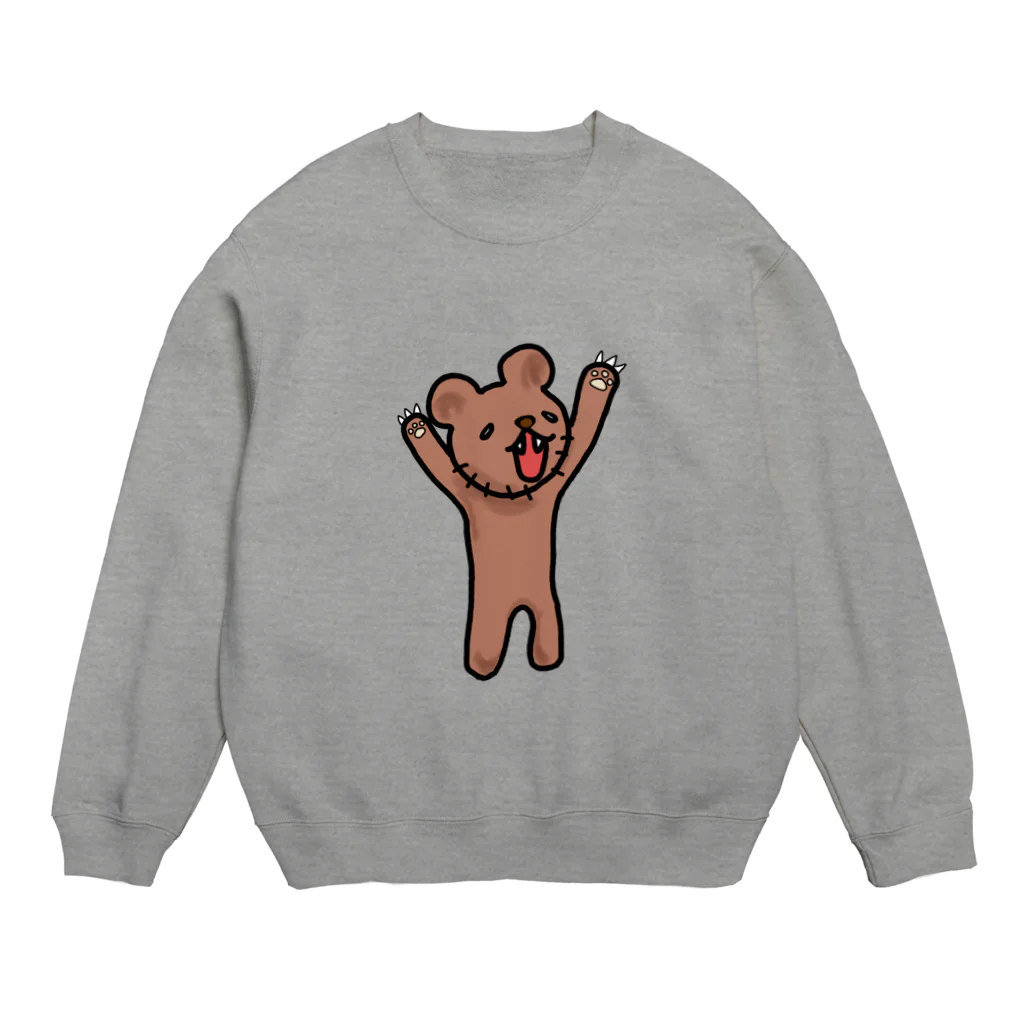 樹雨堂の(｢・ω・)｢ｶﾞｵｰくま Crew Neck Sweatshirt