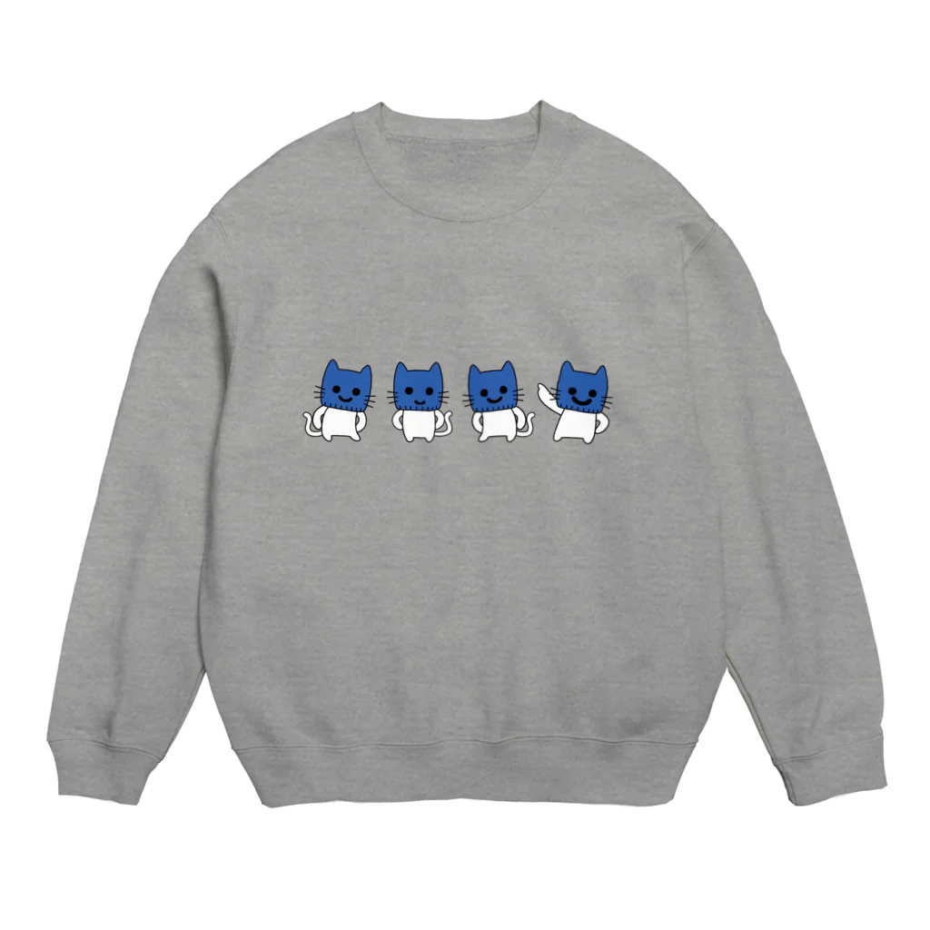 マスクにゃんニュースのスライドマスクにゃん Crew Neck Sweatshirt