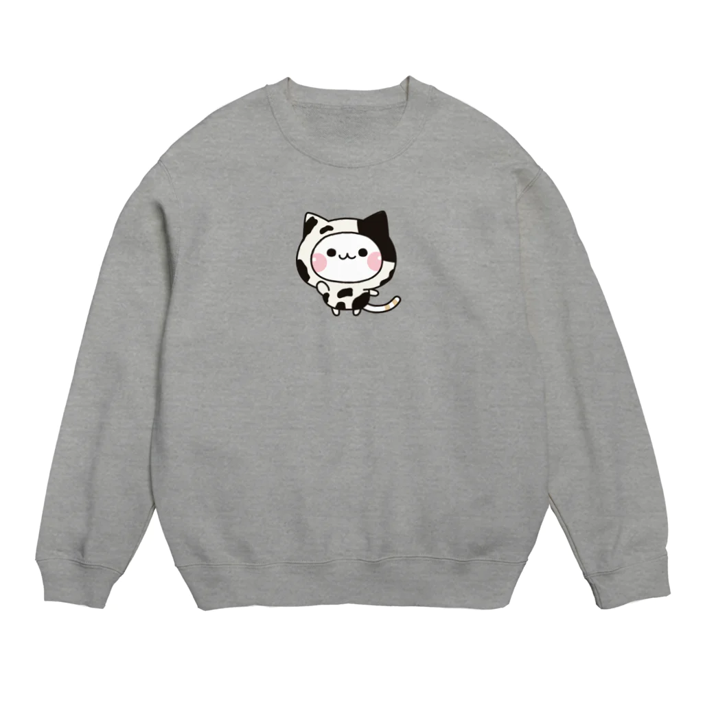 DECORの気づかいのできるネコ　牛さんver. Crew Neck Sweatshirt