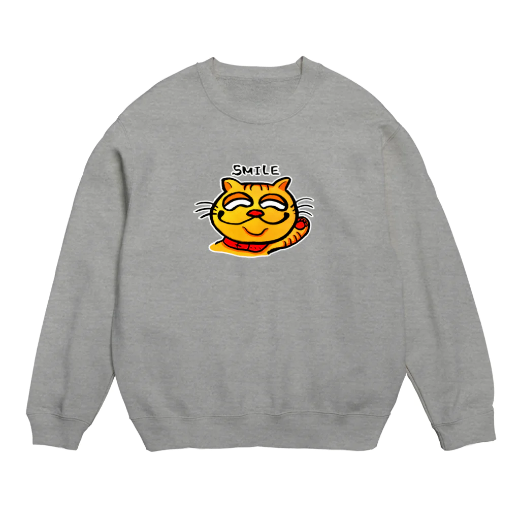 ハレルヤのすまいるトラ猫 Crew Neck Sweatshirt