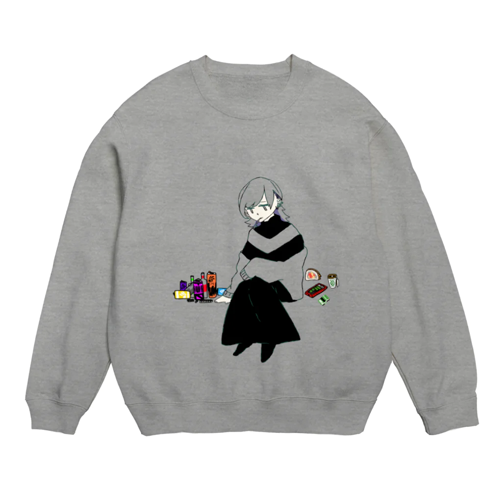 0motinoKumoiの束の間〖背景無し〗 Crew Neck Sweatshirt