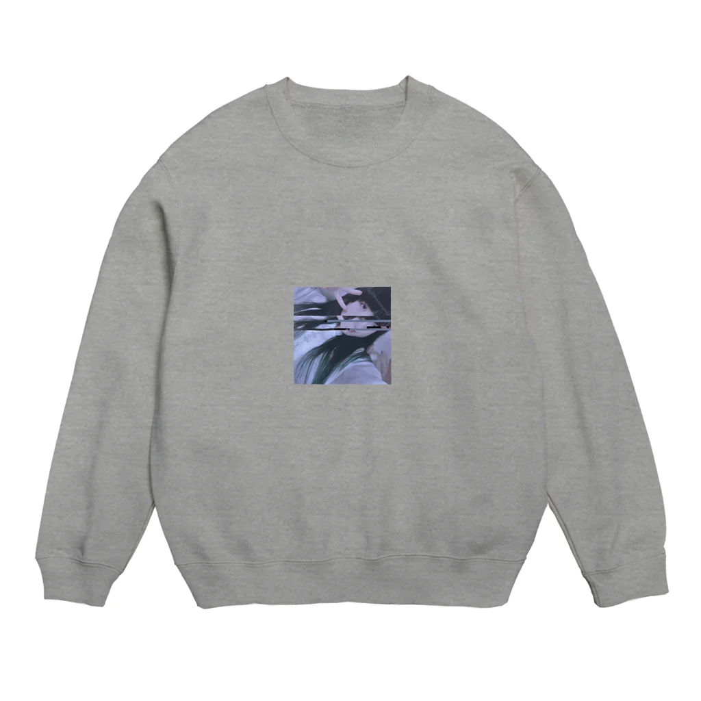 ゆち_ャ_ん_ぽンのグ_リッ_チ Crew Neck Sweatshirt