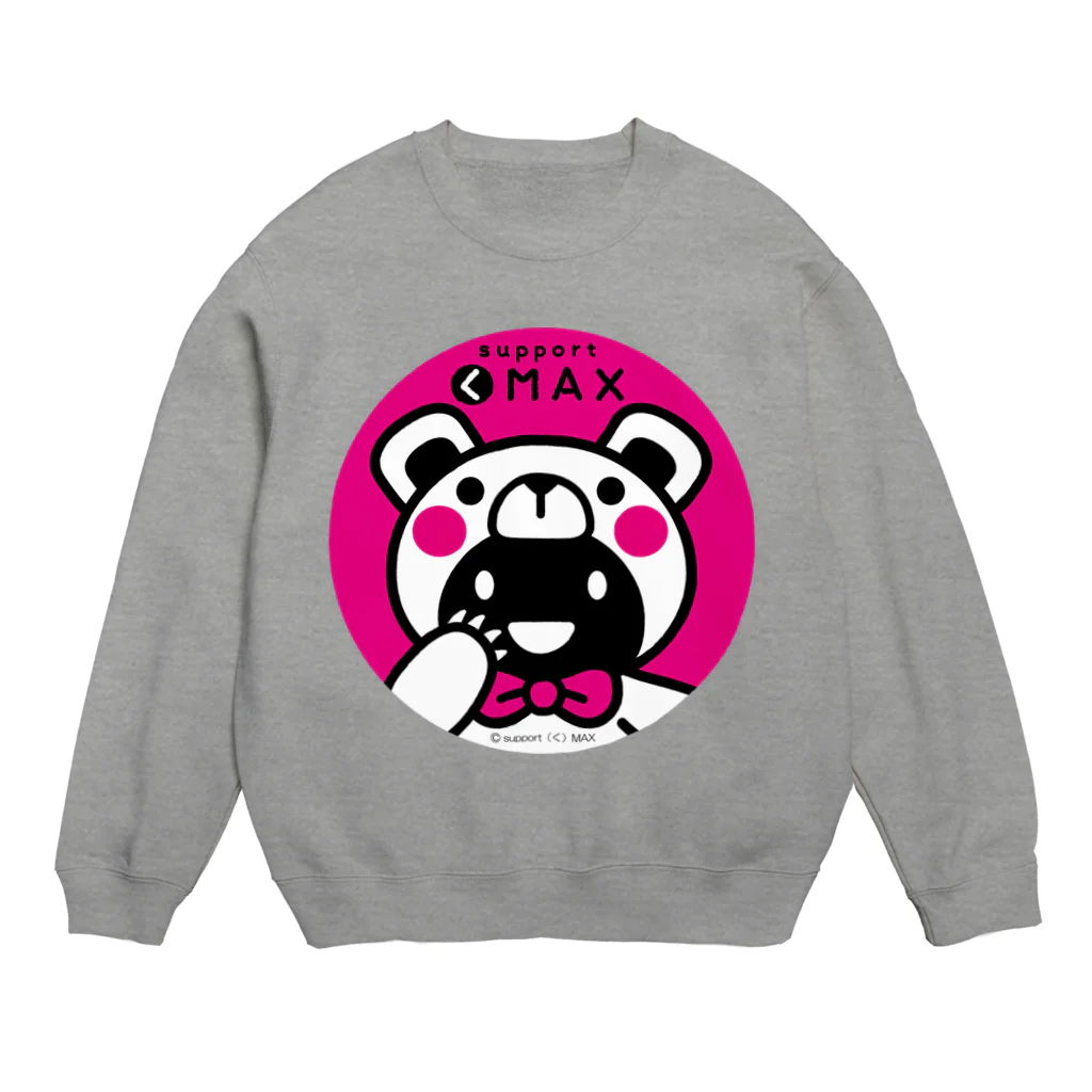 supportMAXのpupport(く)MAX-pink Crew Neck Sweatshirt