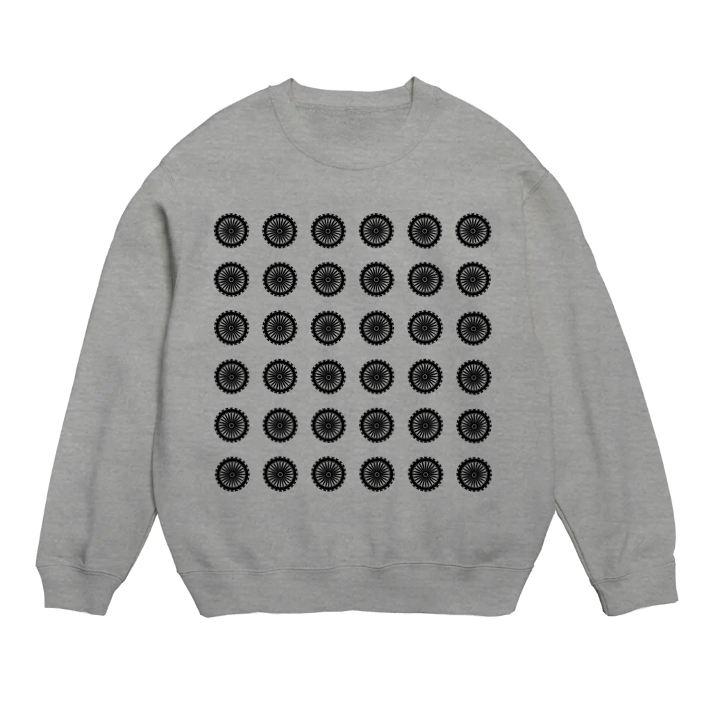 metao dzn【メタヲデザイン】の法輪36　クロ Crew Neck Sweatshirt