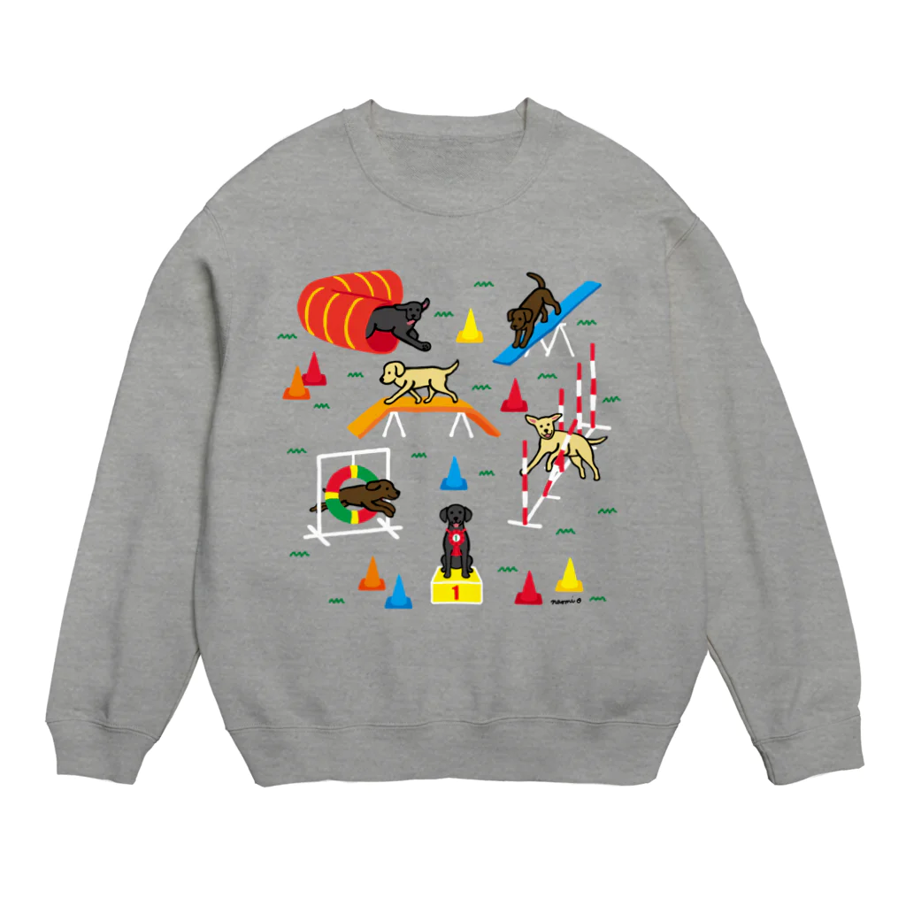 ハッピー・ラブラドールズのラブラドールアジリティ Crew Neck Sweatshirt