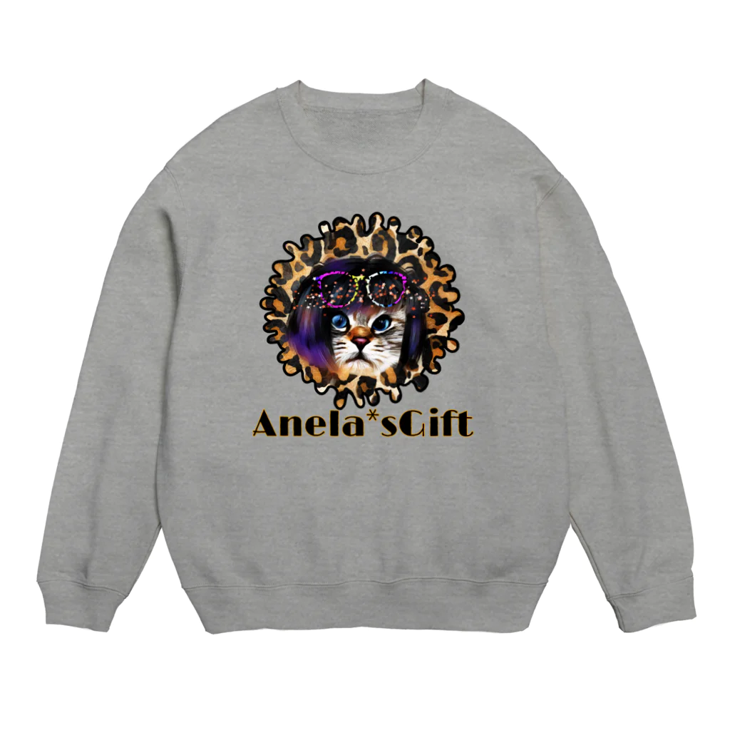 Anela'sGiftのアネラヒョウ柄 Crew Neck Sweatshirt