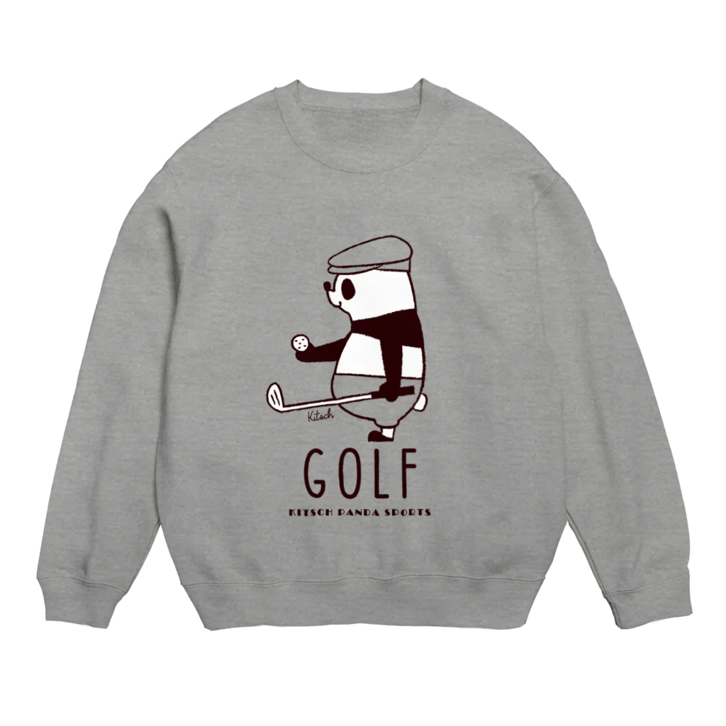 キッチュのスポーツパンダ　ゴルフ Crew Neck Sweatshirt