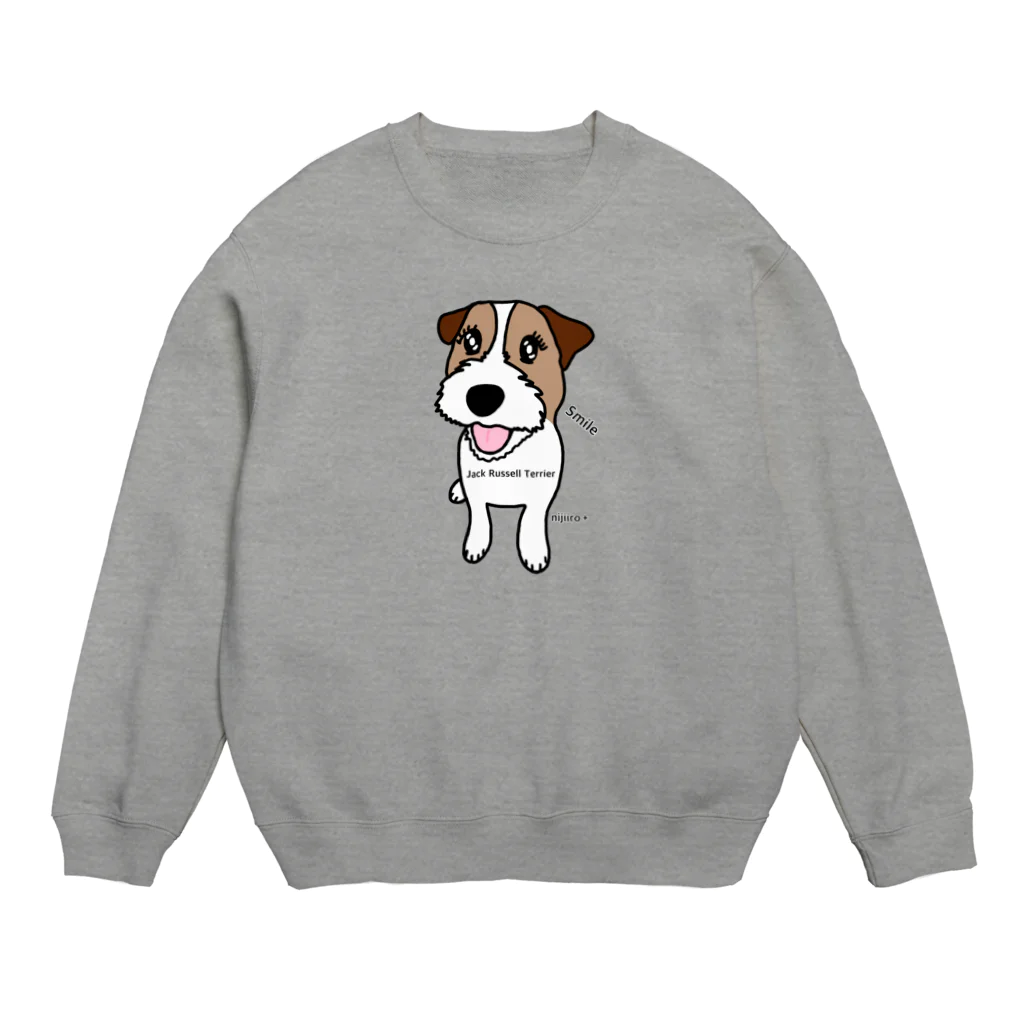 虹色PLUSのスマイル かわいいジャックラッセルテリア犬 Crew Neck Sweatshirt