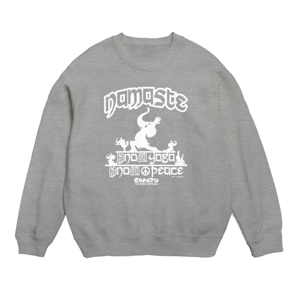 FOXY COLORSのヨガの先生ガネゾーくん Crew Neck Sweatshirt