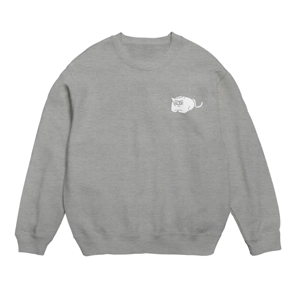 mako_GMのグレーの猫 Crew Neck Sweatshirt