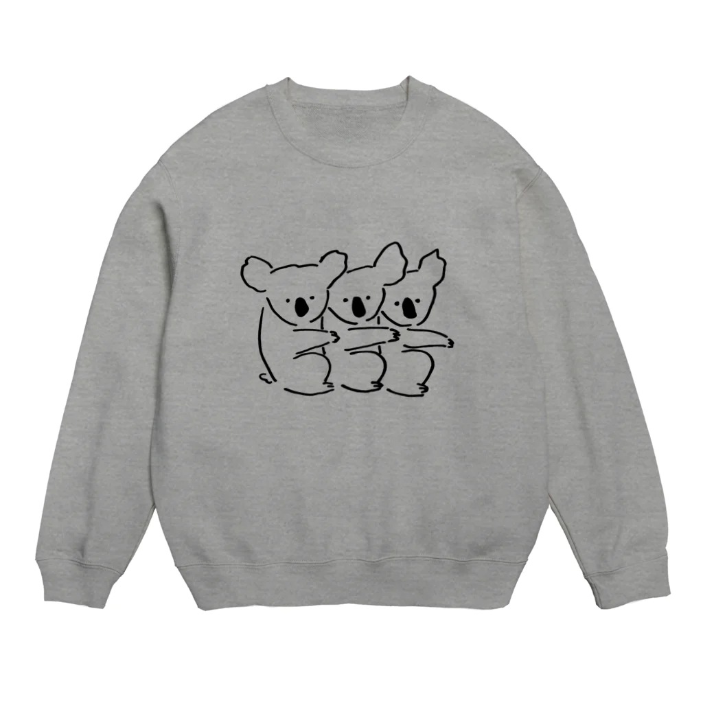 omt_yrkのコアラ三兄弟 Crew Neck Sweatshirt