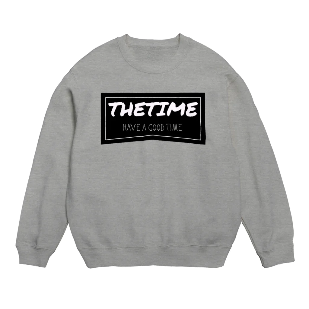 -THE TIME-のアーチロゴ Crew Neck Sweatshirt