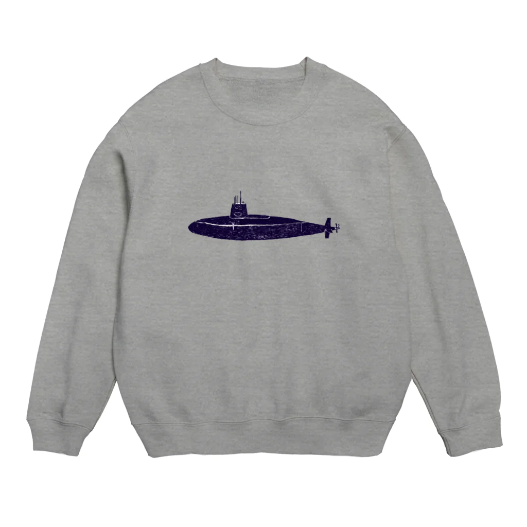 NIKORASU GOのマリンデザイン「潜水艦」 Crew Neck Sweatshirt