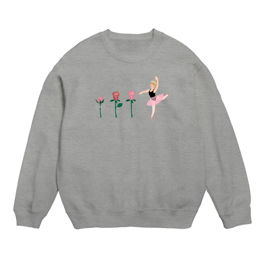 しまもちのバラとバレエ姫 Crew Neck Sweatshirt