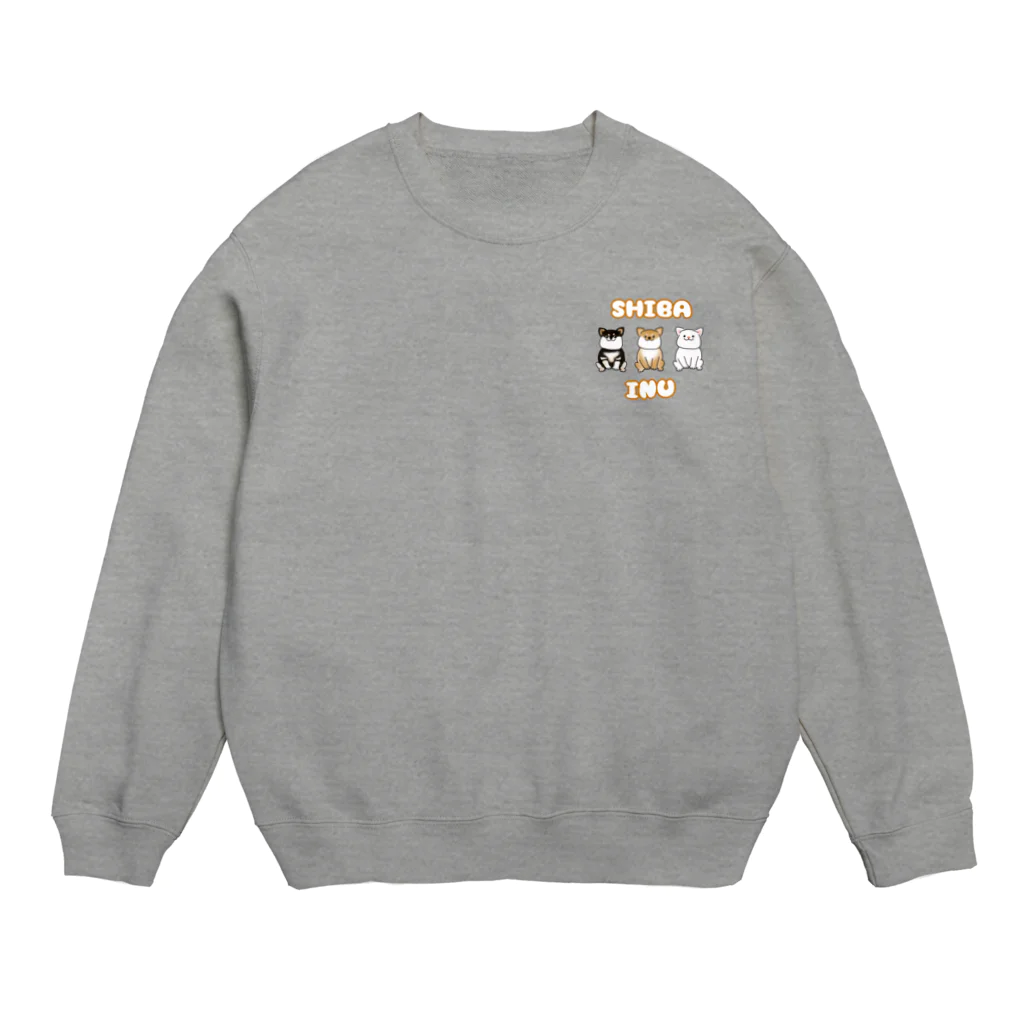 Lily bird（リリーバード）の黒柴、茶柴、白柴犬2 Crew Neck Sweatshirt