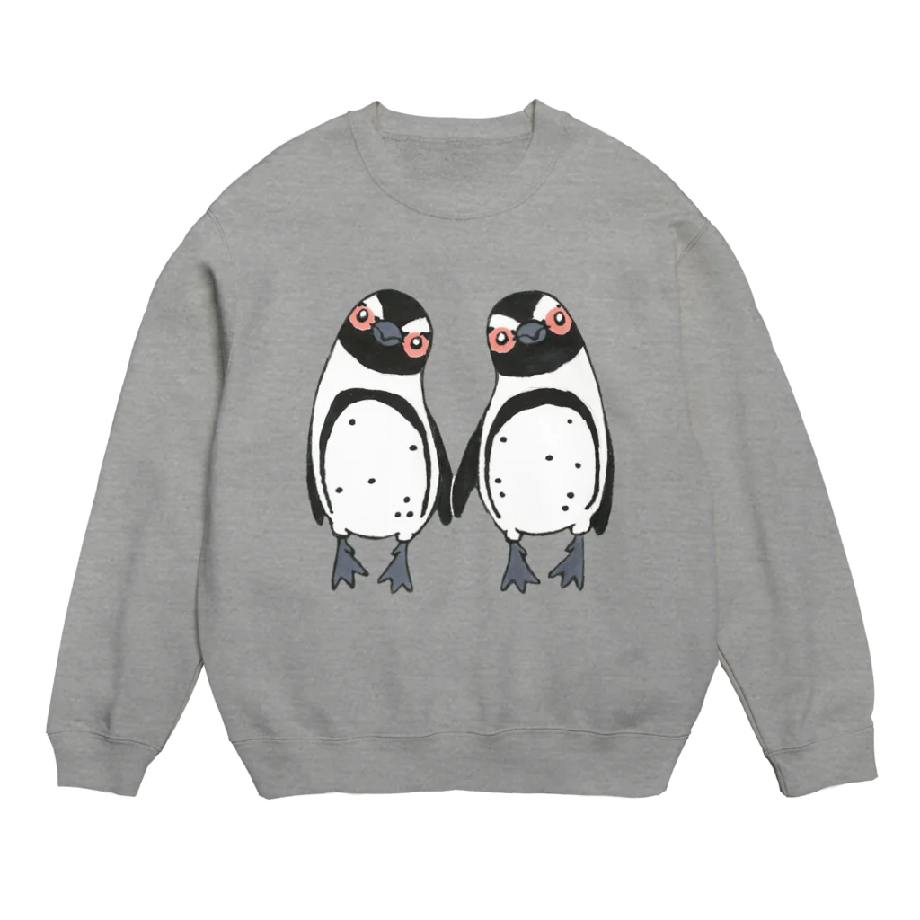 penguininkoの手繋ぎケープペンギンのカップル🐧❤️🐧 Crew Neck Sweatshirt