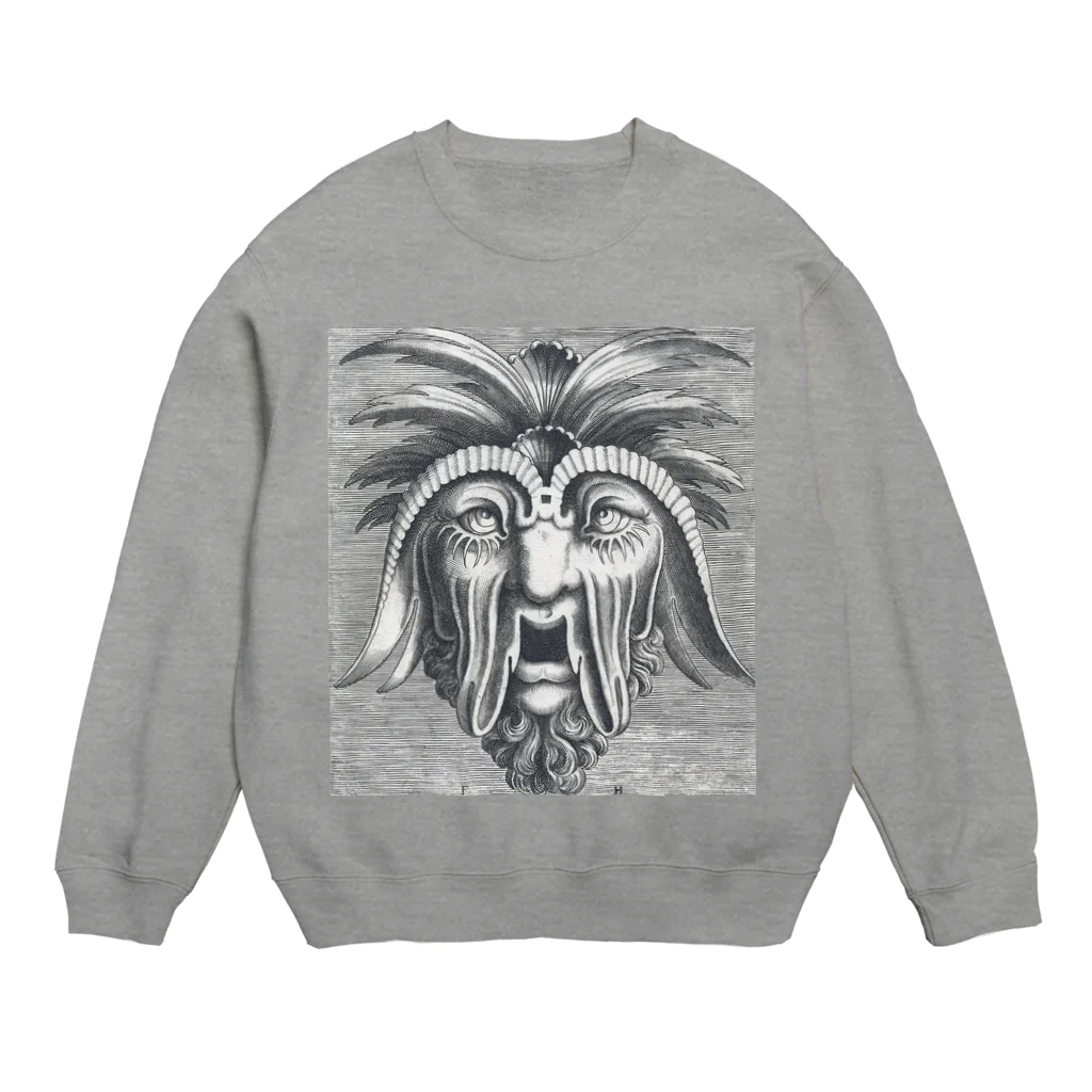 PALA's SHOP　cool、シュール、古風、和風、のface　mask　マスク１ Crew Neck Sweatshirt